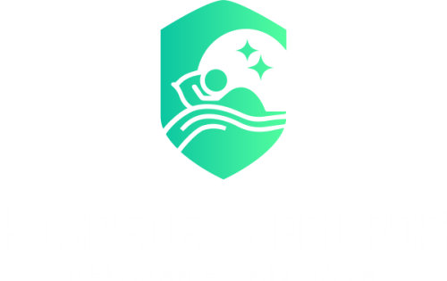 Logo Hospedes Seguros Vertical Branca